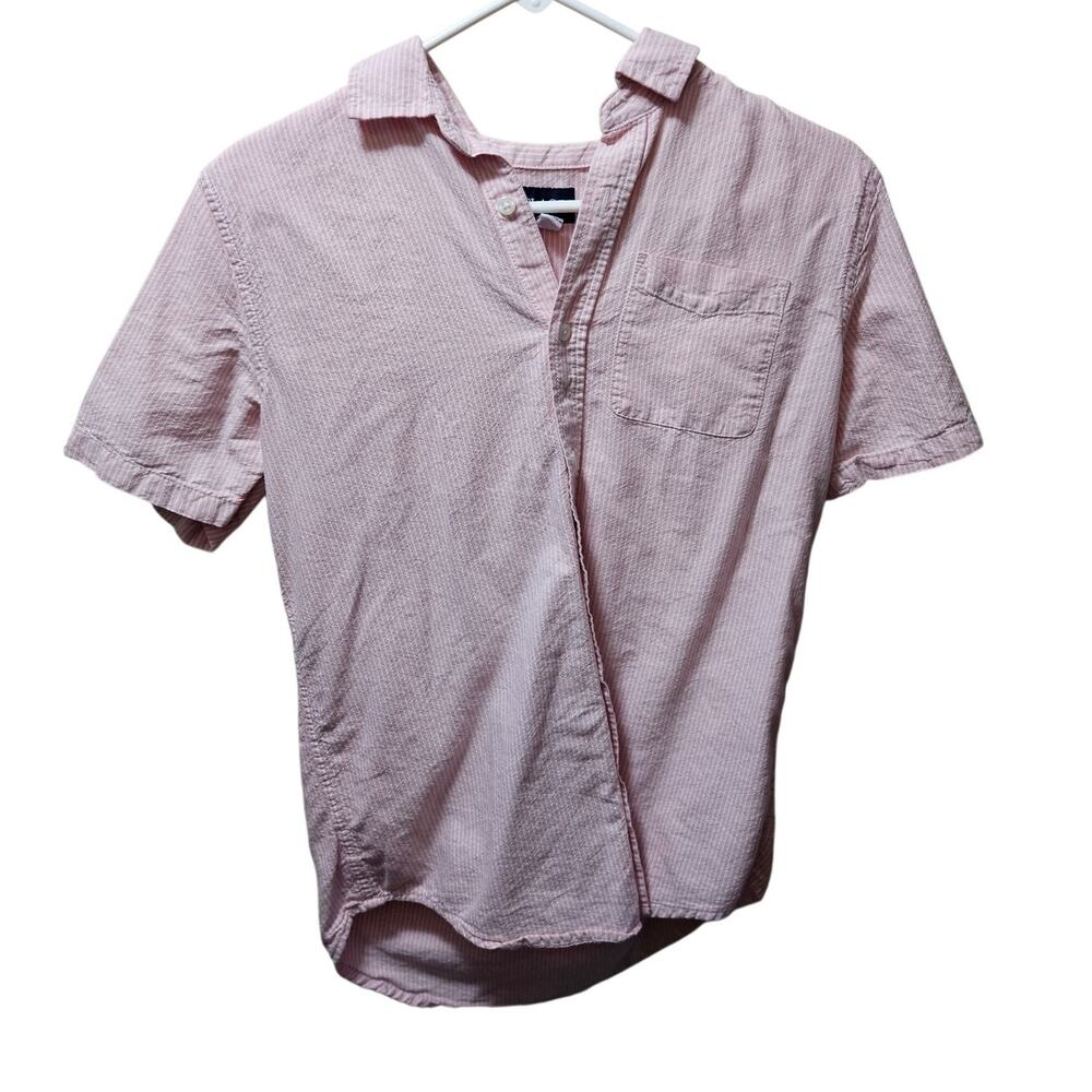 The Children's Place Boys Pink Stripe Cotton Button Up Shirt XXL 16
